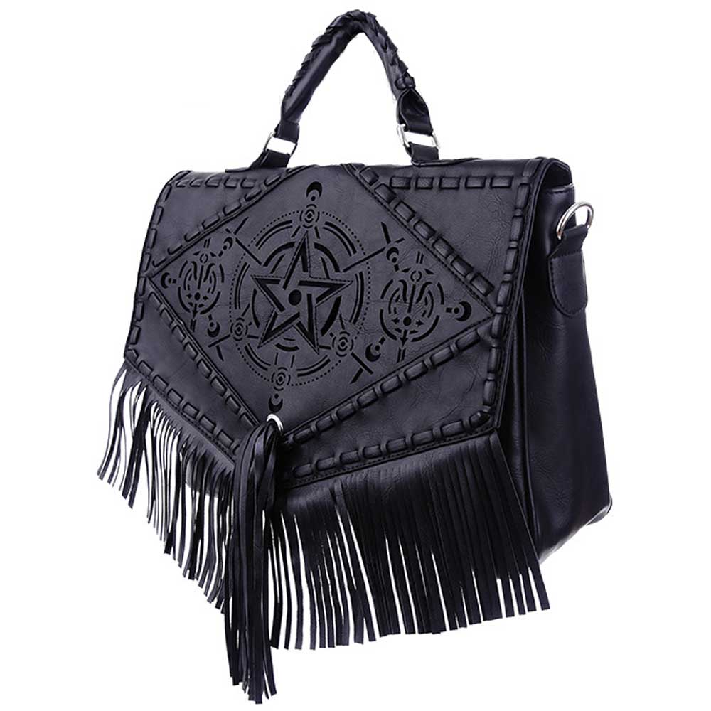 Restyle - Boho Witch satchel Schultertasche - Schwarz